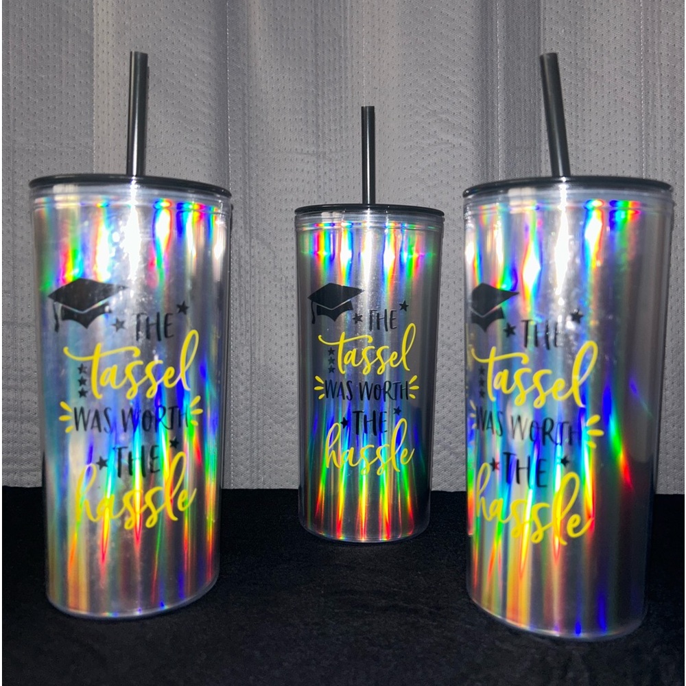 graduation plastic tumblers